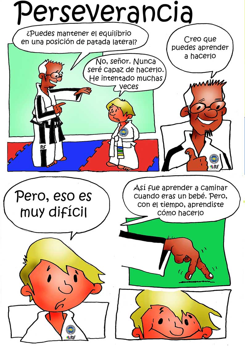 01 Cómic Actitudes TKD Perseverancia c